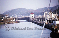 Approaching the second lock at Panama